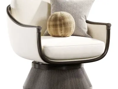 BALDWIN SWIVEL LOUNGE CHAIR 3D model