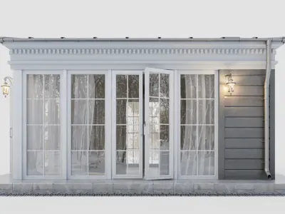 All-season gazebo-pavilion 3D model