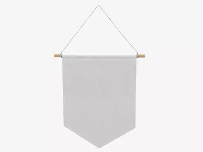 Short wall pennant 3D model