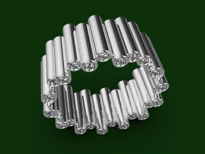 Ring For Women With Diamonds 3D print model