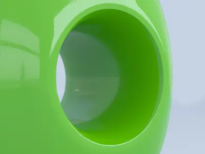 Green Glass Vase 3D model