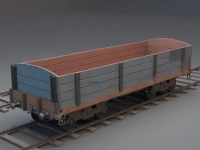 Train Bogie Set 3D model