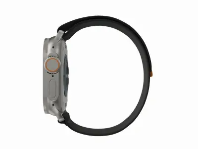 Apple Watch Ultra Trail Loop Black And Grey Color 3D Model Low-poly 3D model