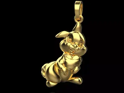 rabbit pendant 3D print model