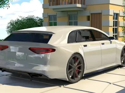 Generic Small 4 Door Hatchback With Sport Package 2 Low-poly 3D model