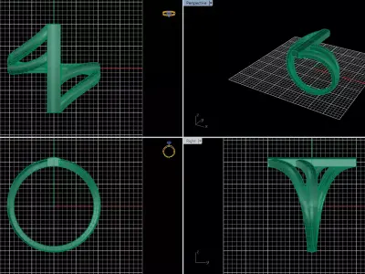Minimal Abstract Ring 37 3D print model