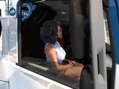 Beautiful Afro escort girl Free low-poly 3D model