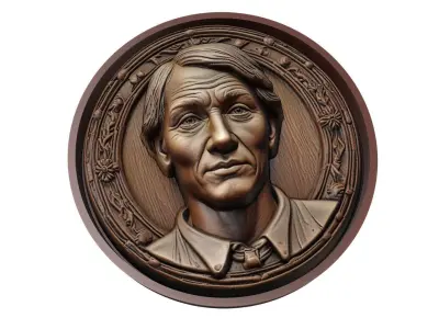 Gavi Footballer Medallion 3D print model