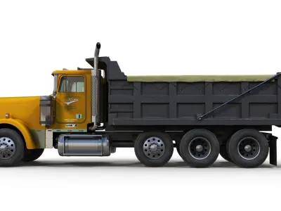 Freightliner Classic dump truck Low-poly 3D model