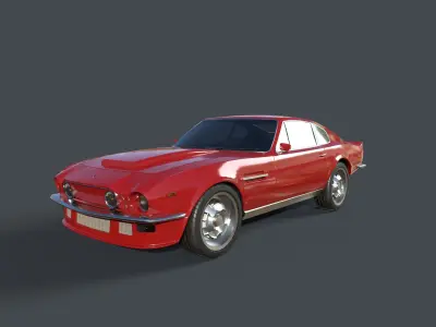 Aston martin vantage game ready Low-poly 3D model