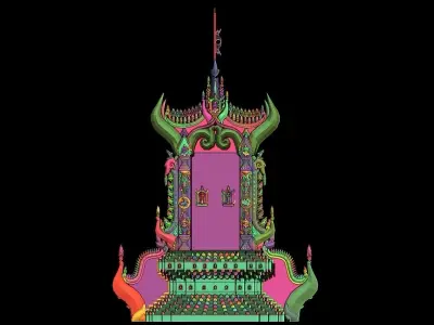 throne model Low-poly 3D model