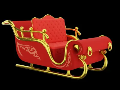 Christmas Santa Sleigh 3D model