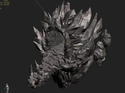 Stone Glacier - Snow Portal 01 3D model