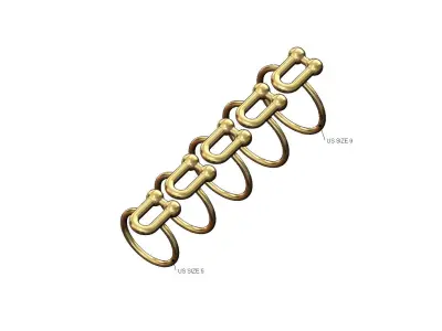 Hardware link band US sizes 5to9 3D print model