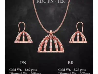 Pendant Earrings combo - 1126 3D print model