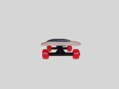 Skateboard with unique design Low-poly 3D model