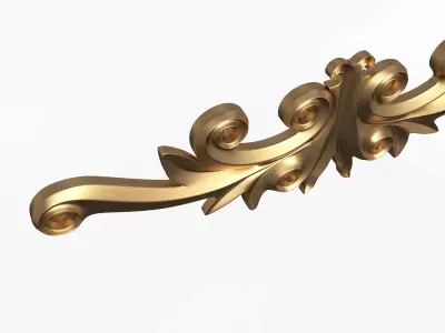 Carving Plaster Molding Decoration Z Low-poly 3D model