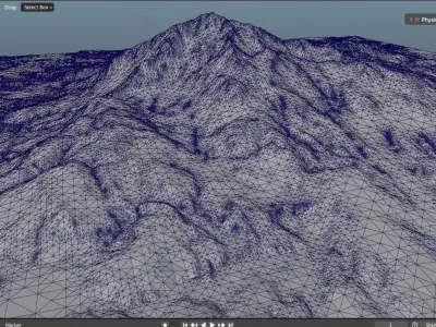 Realistic Snow Mountain Free 3D model