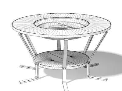 Barbecue Table 3D Model 3D model