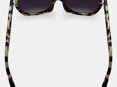 Rhea Low Bridge Fit Sunglasses in Truffle Tortoise Low-poly 3D model