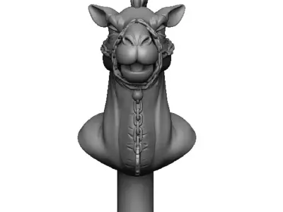 Camel head 3D print model