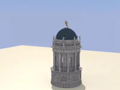 BAROQUE Monumental Rotonde Low-poly 3D model