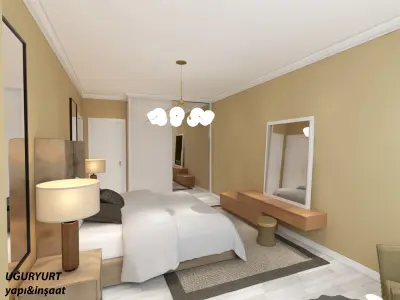 MODERN BEDROOM 3D model 15