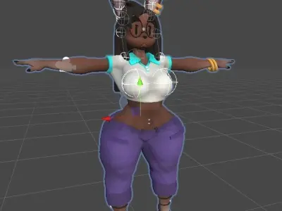 Tiffany Bunny Low-poly 3D model