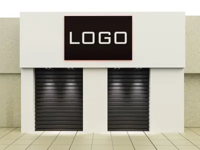  Car service entrance logo sign a615g 3D model