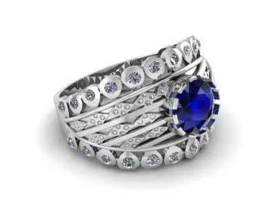 Luxury Wedding ring 3d Printable Model 3D print model