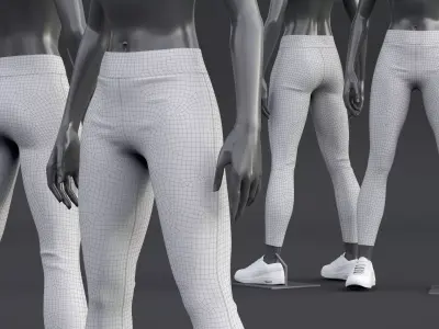 Nike Womens Tights PRO 3D model