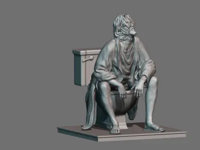 The Dude Toilet The Big Lebowski 3D print model