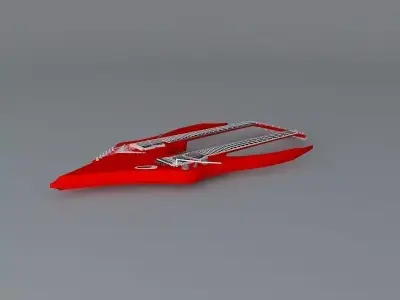 The Devils double neck guitar Free 3D model