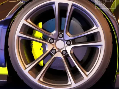 BGT1 WHEEL SET FRONT AND REAR STL 3D print model