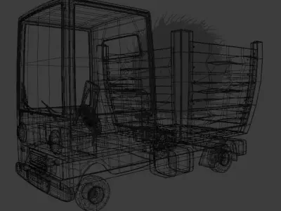 Cartoon truck 3D model