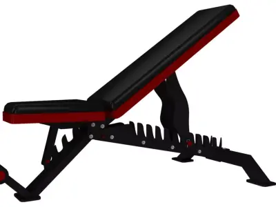 Weight Bench Low-poly 3D model