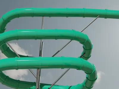 Two Water Slides 3D models 3D Model Pack