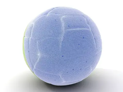 Tropical Green Soccer Ball model pack Low-poly 3D model
