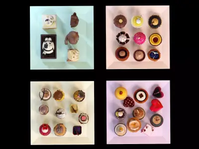 Gourmet Mini Desserts Candy Collection 35 assets Low-poly 3D model