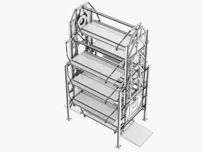 Rotary Car Parking System 3D model