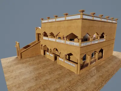Al ain museum 3d model Low-poly 3D model