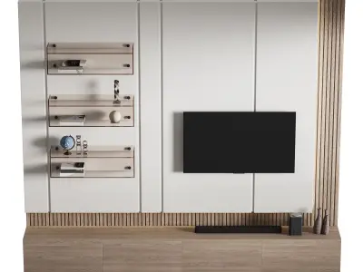 Modern TV Wall 012 3D model