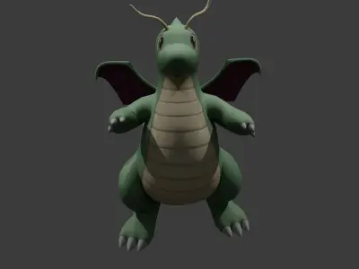 DragoniteAnimated Low-poly 3D model