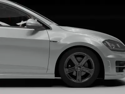 Golf R Low-poly 3D model