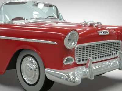 Chevy Belair convertible 1955 3D model