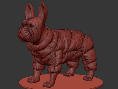 Mondog Down Jacket for a Dog 3D model