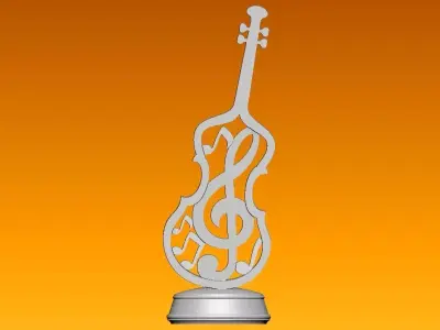 Decorative guitar statue - Decor - 3D print 3D print model