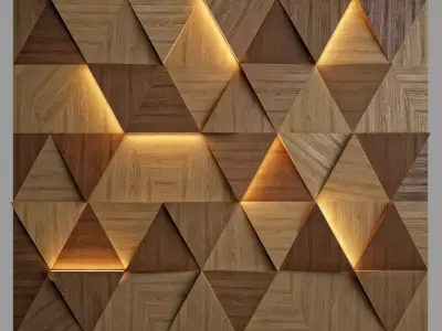 Wood Wall Panel  3D model