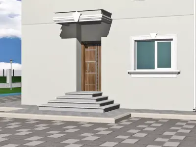 villa model Low-poly 3D model