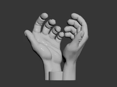 Hands Candle Holder 3D print model